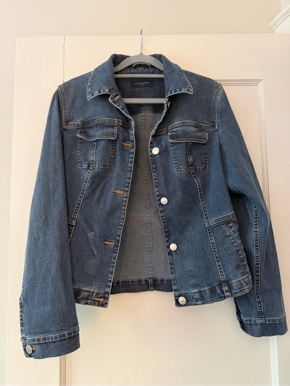Piazza Sempione Lux Brand Italian Made Blue Denim Jacket